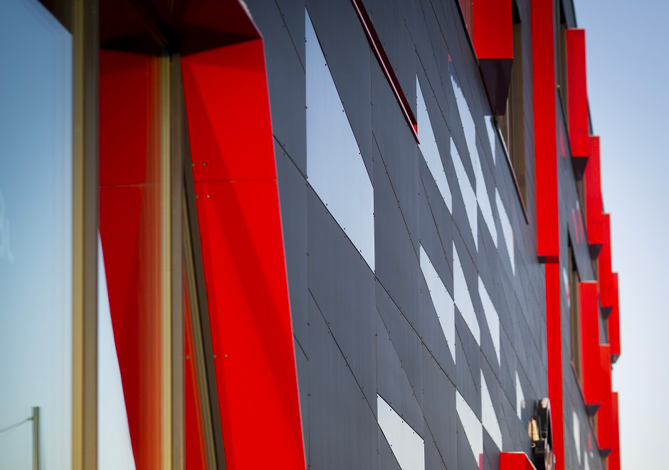 Photo façade - composite - steni colour - MATT - Sirkus Shopping Norvège - Vetisol