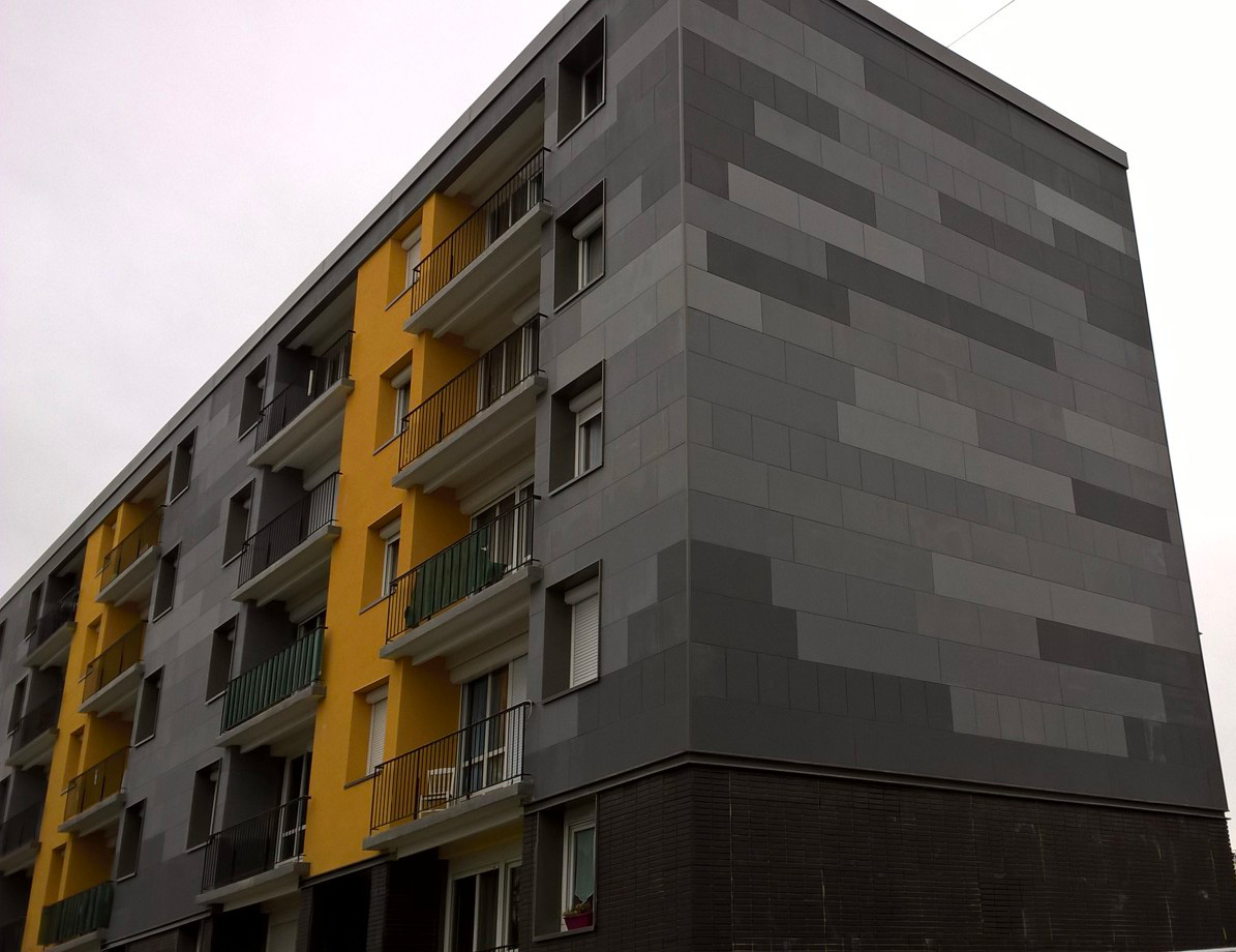 facade en béton color - reswandrille - le Havre - vetisol