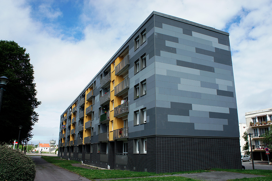 facade en béton color - reswandrille - le Havre - vetisol