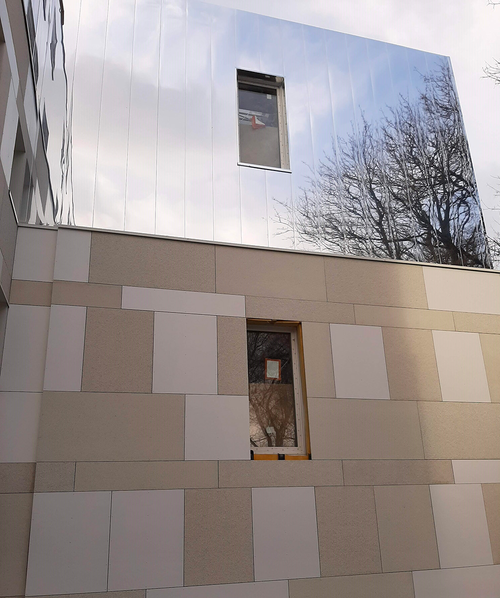 Photo facade composite - Steni Nature - Res Bachelard Villeneuve Ascqb - Vetisol